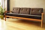 Vintage Deens design teak 3-zits bank, Ophalen, 150 tot 200 cm, Driepersoons, 75 tot 100 cm
