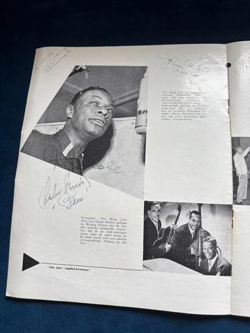 Nat King Cole 1954 boekje met alle originele handtekeningen beschikbaar voor biedingen
