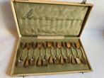 Antieke zilveren theelepels in originele doos, Antiek en Kunst, Ophalen of Verzenden