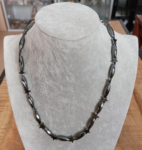 Hematiet collier, Sieraden, Tassen en Uiterlijk, Kettingen, Nieuw, Steen of Mineraal, Overige kleuren, Met edelsteen, Ophalen of Verzenden