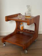 Vintage Mid Century Denemarken Teak Bar Kar, Ophalen, 50 tot 100 cm, Zo goed als nieuw, Minder dan 50 cm