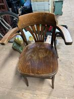 4 Gebruikte Caféstoelen, Huis en Inrichting, Stoelen, Gebruikt, Bruin, Ophalen of Verzenden, Vier