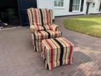 Oude grote Kasteelstoel met poef, Antiek en Kunst, Antiek | Meubels | Stoelen en Banken, Ophalen
