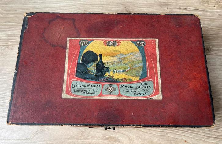 Antieke Toverlantaarn met Dia's, Antiek en Kunst, Antiek | Overige Antiek, Ophalen of Verzenden