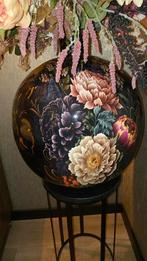 Xxl bol vaas Peony met  bloemenprint, Huis en Inrichting, Woonaccessoires | Vazen, Overige materialen, Overige kleuren, Ophalen of Verzenden