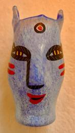 NIEUW. Blauw Kosta Boda mini vaasje - Open Minds., Ophalen of Verzenden