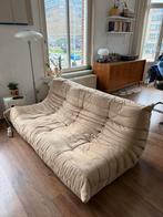 Ligne Roset Togo 3-zitsbank - Beige Alcantara, Ophalen, 100 tot 125 cm, Driepersoons, Zo goed als nieuw