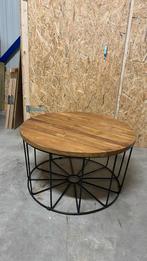 Mango houten salontafel 80cm, Ophalen, 50 tot 100 cm, Rond, Zo goed als nieuw