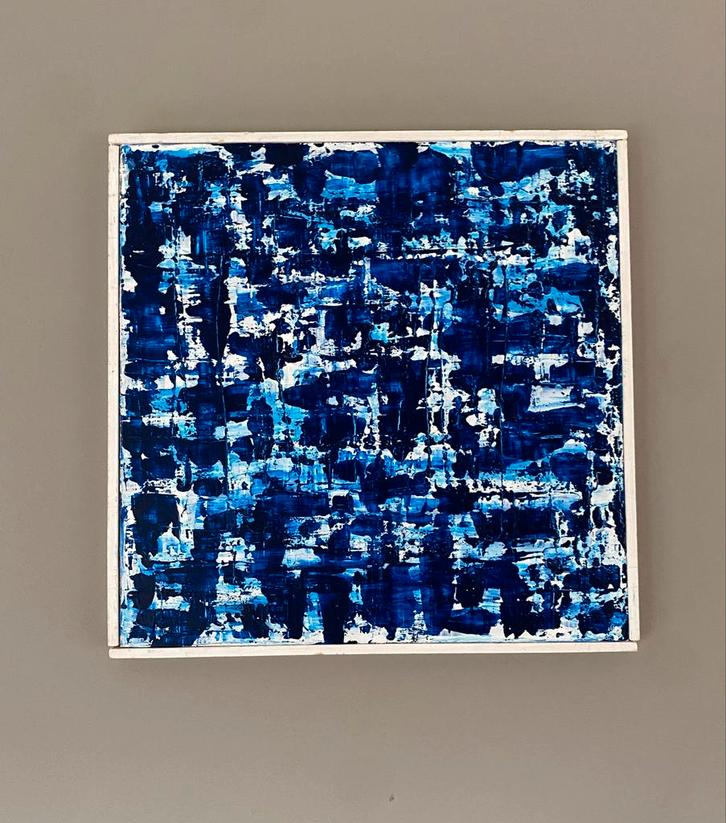 Abstract Schilderij - Goos Karsten - 40x40, Antiek en Kunst, Kunst | Schilderijen | Abstract, Ophalen of Verzenden