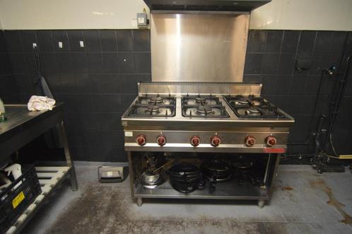 Professioneel gasfornuis Bertos, Witgoed en Apparatuur, Fornuizen, Gebruikt, Vrijstaand, Gas, 5 kookzones of meer, 95 cm of meer