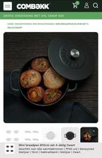 Combekk Mini Dutch Oven 4x 12cm - Gietijzer, Huis en Inrichting, Keuken | Potten en Pannen, Nieuw, Ophalen of Verzenden, Koekenpan of Braadpan