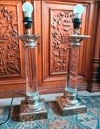 Twee mooie zilveren en plexiglas tafellampen van Eichholz, Ophalen of Verzenden