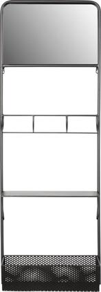 Wandrek met spiegel zwart staal NIEUW, Minder dan 50 cm, Nieuw, Ophalen of Verzenden, Minder dan 100 cm