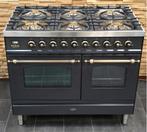 Luxe Fornuis Boretti 100cm antraciet + oud koper 6 pits, 60 cm of meer, Ophalen of Verzenden, Zo goed als nieuw, Energieklasse A of zuiniger