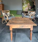 Oud eiken kleine lage tafel 60x60x45 cm, Ophalen
