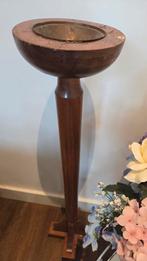 Antieke houten kandelaar/plantenstandaard - 106 cm, Huis en Inrichting, Ophalen