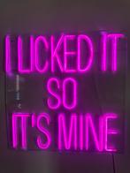 LED Neon Wandlamp - I Licked It So It's Mine, Ophalen, Zo goed als nieuw