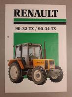 Tractor folder Renault 90-32 TX 90-34 TX, Boeken, Catalogussen en Folders, Folder, Ophalen of Verzenden, Zo goed als nieuw