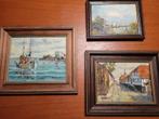 3x Olieverf schilderijtjes landschap, Ørbech gesigneerd, Antiek en Kunst, Kunst | Schilderijen | Klassiek, Ophalen of Verzenden