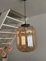 Smoke glas (amberkleurig) glazen hanglamp, Huis en Inrichting, Lampen | Hanglampen, Ophalen, Gebruikt, Glas, Minder dan 50 cm