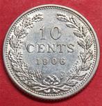 10 cent 1906. Pr., Postzegels en Munten, Zilver, Ophalen of Verzenden, 10 cent, Koningin Wilhelmina
