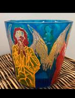 Engelen vaas , met de hand geschilderd,mooi, Antiek en Kunst, Ophalen of Verzenden
