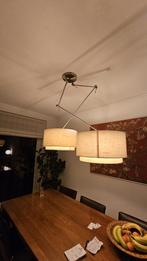 Eettafel Lamp met 2 Armaturen & Lampenkappen, Huis en Inrichting, Lampen | Hanglampen, Ophalen, Gebruikt, 50 tot 75 cm, Metaal