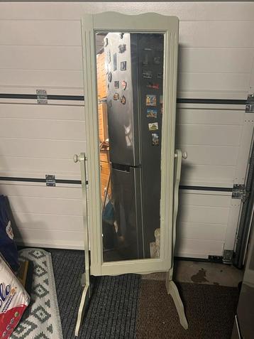 Antieke Passpiegel - Mint Groen beschikbaar voor biedingen