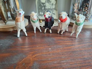 Oude Ertsgebergte Kerststal Schaapjes/Schaapje/Kerst beschikbaar voor biedingen