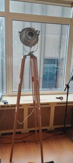 Industriële Tripod Vloerlamp - PEGASO Dimmer, Ophalen, Zo goed als nieuw, 150 tot 200 cm, Metaal