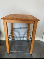 Keuken trolley, Huis en Inrichting, Tafels | Sidetables, 50 tot 100 cm, Rond, Ophalen of Verzenden, Zo goed als nieuw
