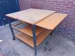 Degelijke verrijdbare etagetafel werkbank magazijn werktafel, Doe-het-zelf en Verbouw, Werkbanken, Ophalen, Gebruikt, 70 tot 120 cm