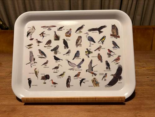 100% Melamine dienblad met vogels, Huis en Inrichting, Woonaccessoires | Dienbladen, Gebruikt, Overige materialen, Rechthoekig