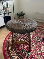 Rotan tafel walnoot kleur, Ophalen, 50 tot 100 cm, 50 tot 75 cm, Rond