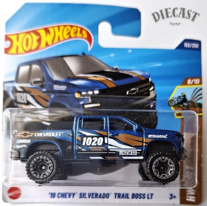 Hot Wheels '19 Chevy Silverado Trail Boss LT, Hobby en Vrije tijd, Modelauto's | Overige schalen, Nieuw, Auto, Ophalen