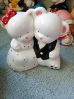 Lief beren paar / bruidspaar als spaarpot, Verzamelen, Ophalen of Verzenden, Zo goed als nieuw, Steen, Aardewerk of Keramiek, Dier