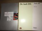 2x Audi 200 1989 folders/brochures Nederland, Ophalen of Verzenden, Zo goed als nieuw, Audi