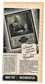 Half Elf Blookertijd - Advertentie uit Tijdschrift 1937, Gebruikt, Verzenden