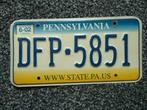 Kentekenplaat Licenseplate Pennsylvania 1 USA, Verzenden, Gebruikt, Auto's
