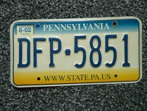 Kentekenplaat Licenseplate Pennsylvania 1 USA, Verzamelen, Automerken, Motoren en Formule 1, Gebruikt, Auto's, Verzenden