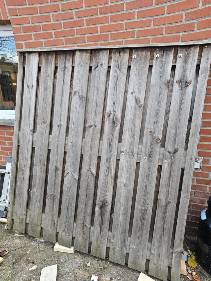 Houten Tuinpoort - Gebruikt, Tuin en Terras, Schuttingen, Gebruikt, Hout, 1 tot 2 meter, Minder dan 3 meter, Ophalen