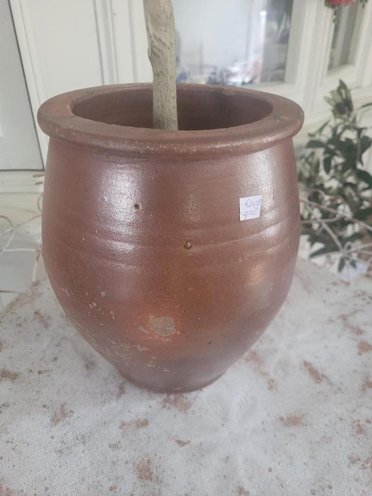 Zeer oude Franse gres pot foto 1 t/m 3, Antiek en Kunst, Curiosa en Brocante, Ophalen of Verzenden