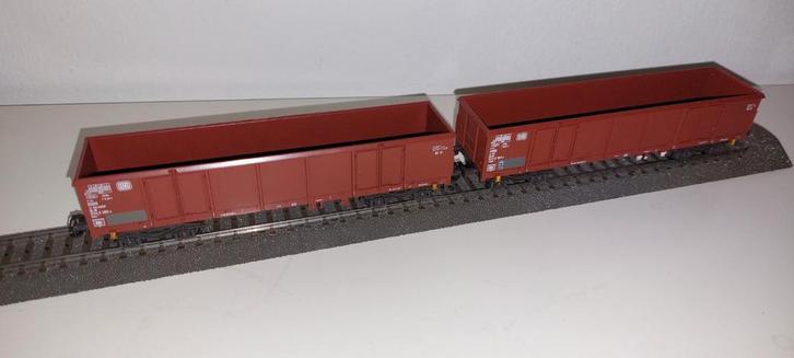 2 Märklin lange Hogeboord wagons, Hobby en Vrije tijd, Modeltreinen | H0, Zo goed als nieuw, Wagon, Wisselstroom, Overige merken