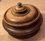 Antieke tabakspot specerijen pot houten pot diameter 19 cm, Antiek en Kunst, Ophalen of Verzenden
