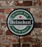 Heineken Reclamebord met LED - 20cm, Ophalen of Verzenden, Reclamebord