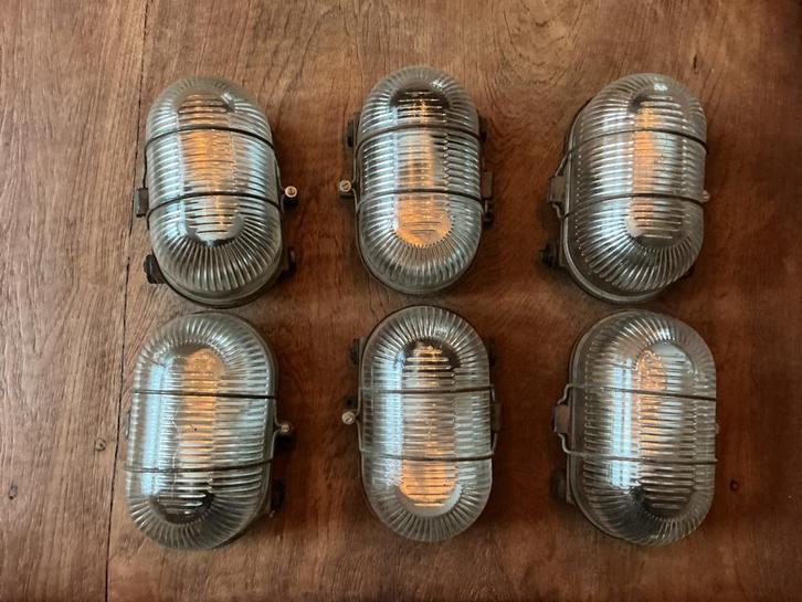 Bakelieten Fabriekslampen - 7 stuks, Huis en Inrichting, Lampen | Hanglampen, Gebruikt, Minder dan 50 cm, Overige materialen, Ophalen of Verzenden