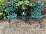 Gietijzeren tuinset met etagère, Tuin en Terras, Ophalen, Gebruikt, Metaal