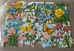 2 vintage vellen poesieplaatjes met vogels en bloemen MLP, Ophalen of Verzenden