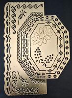 Metalen sjabloon - randen/hoeken versieren, Verzenden, Zo goed als nieuw, Decoratie