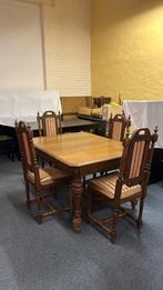 Antieke tafel met 4 stoelen, Antiek en Kunst, Ophalen